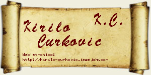 Kirilo Ćurković vizit kartica